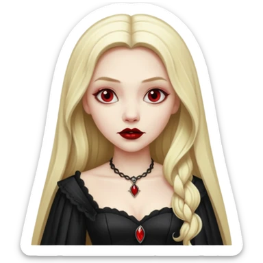 Bride of Dracula with long blonde hair sticker