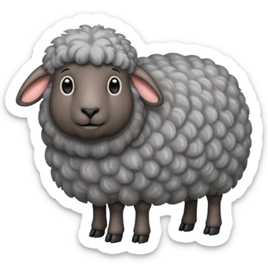 Oveja negra con canas sticker