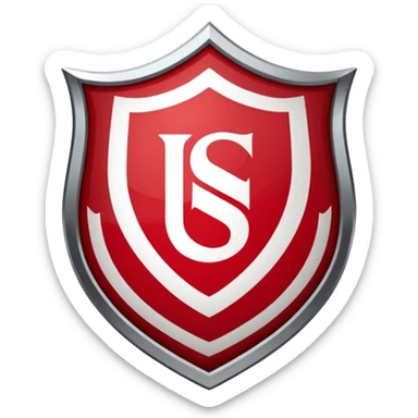 The red and white colored turkish club Balıkesirspor logo with a shield pattern kicking the ball sticker