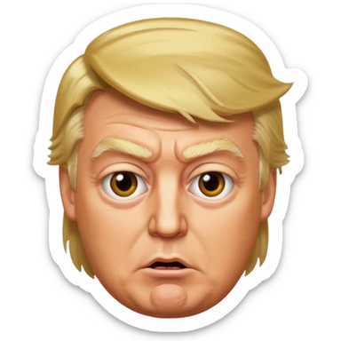 donald trump as a raving lunatic sticker