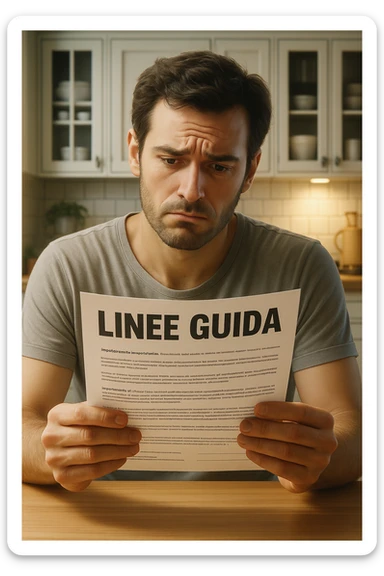 FALLA IDENTICA A QUESTA MA SUL FOGLIO SCRIVI "LINEE GUIDA" IN ITALIANO sticker