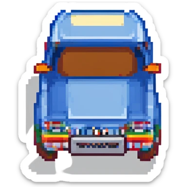 lego style Dacia car, blocky, colorful, playful sticker