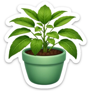 plant in pot sticker