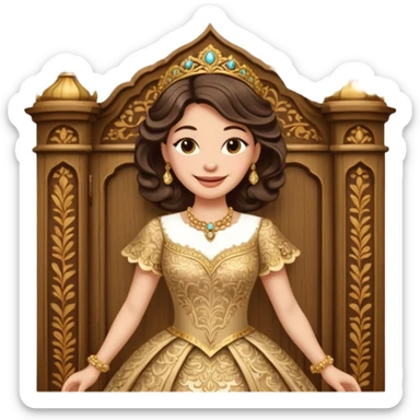 The character in Call Beauty and the Beast: Mrs. Wardrobe sticker