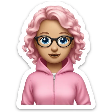 dancing-white-girl-blue-eyes-wearing-glasses-
pink-oversize-tracksuit sticker