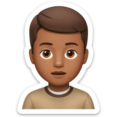 Make me a boy memoji with braun skin color Make me a boy memoji with braun skin color sticker