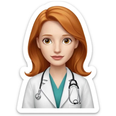Jessica Chastain, as a doctor sticker