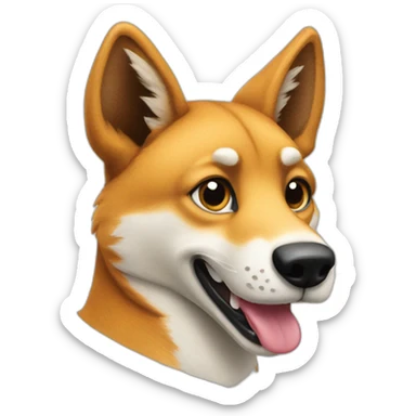 A dingo waving its paw sticker