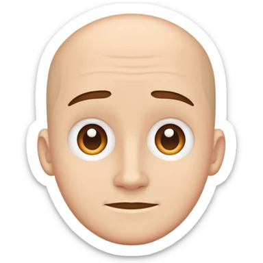 character with oval-shaped head with flat top sticker