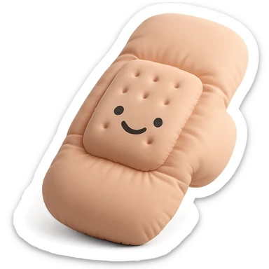 bandage, soft and puffy, cute face sticker