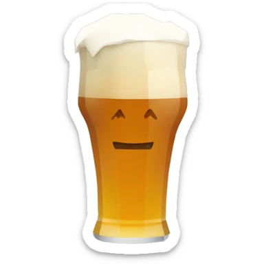 a single minimal low poly beer pint sticker