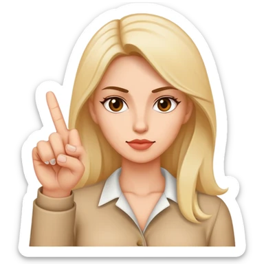 Lady sticking the middle finger  sticker