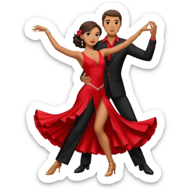 Dancesport professional latin competitor couple dancing the rumba  sticker