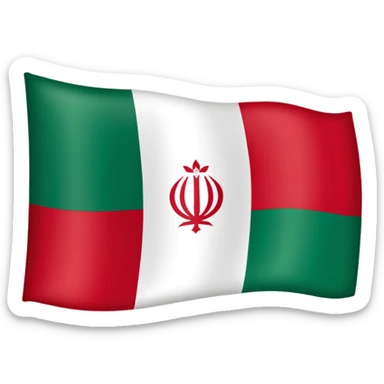 Iran flag with Pahlavi logo sticker