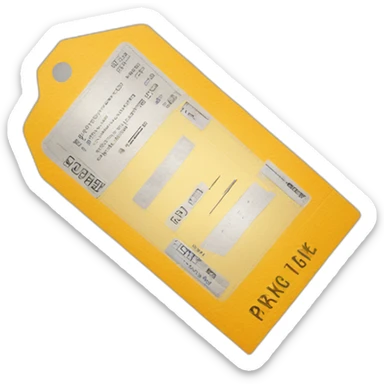 yellow parking ticket sticker