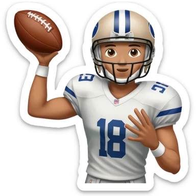 Wide receiver catching a football sticker