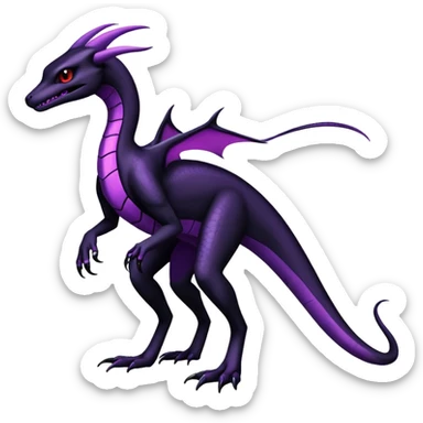 Shiny gothic Salazzle-Salandit-Umbreon-Fakémon-hybrid-creature (full body) 4 legs sticker