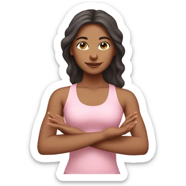 latina yoga girl light pink clothes sticker