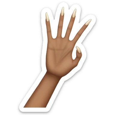 What do you mean hand gesture with long nails? sticker