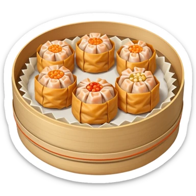 one cube siu-mai, dont give me multiple. just one sticker