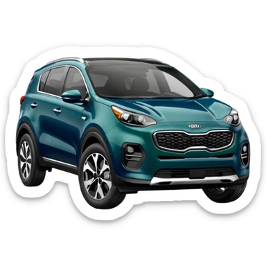 Kia Sportage 2021 darkest blue-green sticker