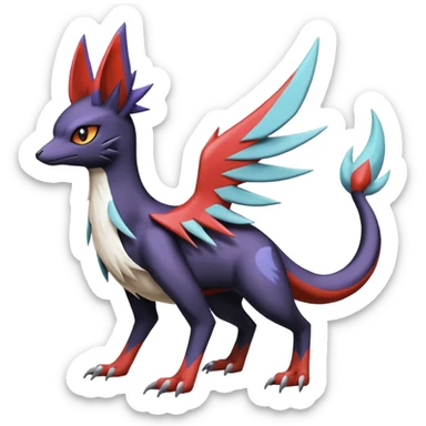  Nargacuga-Latias-Umbreon-Noibat-Noivern-Silvally-Pokémon-Fakémon-fusion (full body) sticker