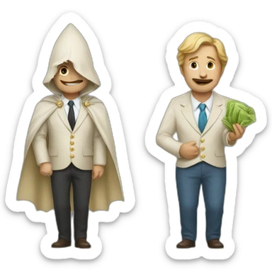 Un chauve et un riche sticker