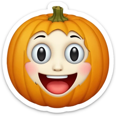 fall ecstatic emoticon artsy white backgroudn slightly creepy sticker