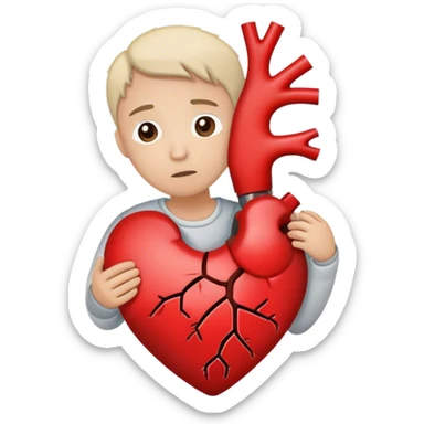 A Heart that’s broken and is repaired by a Stickman sticker