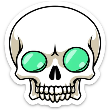 shocked skull sticker