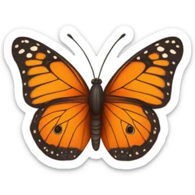 orange butterfly sticker