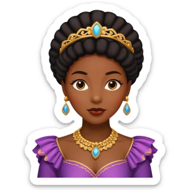 A black lady wearing fancy clothes sticker
