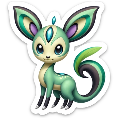 Colorful Exotic Meloetta-Virizion-Venom-Stitch-Fakémon-creature-hybrid sticker