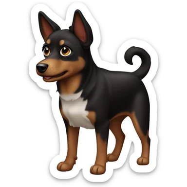 Black and brown Australian dog sticker