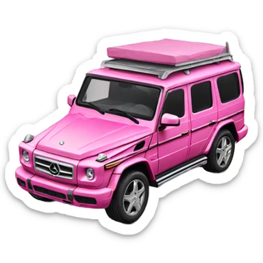 pink g wagon  sticker