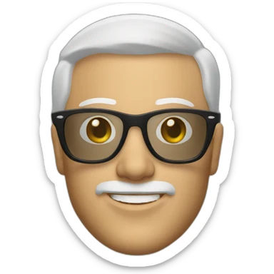 White man whith ray ban Glasses sticker