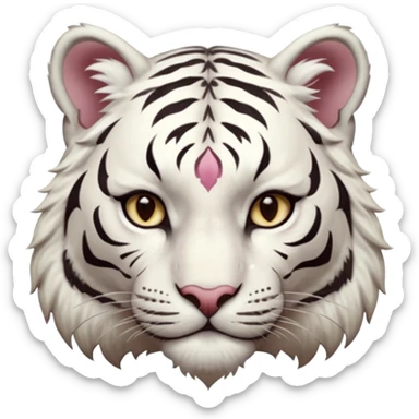 ESO Female white tiger khajiit leader of the umbral rose  sticker