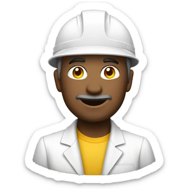 arquitecto con casco blanco  sticker