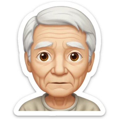 hazle mas arrugas , cabello blanco sticker