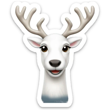 White reindeer sticker