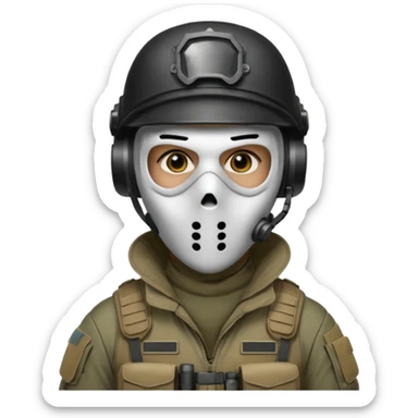 ghost operator from cod saying Anybody wants to play dmz  sticker
