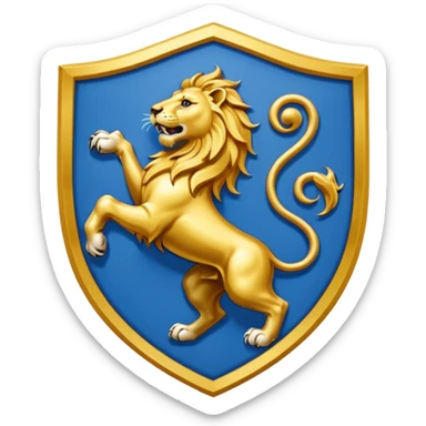 Lion rampant emoji like chelsea football team sticker
