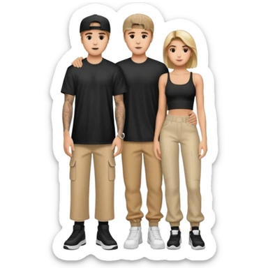 Justin bieber et hailey bieber  voir tous le corps  sticker