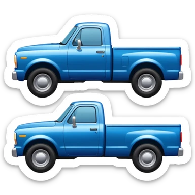 SINGLE Blue PICKUP TRUCK SIDE VIEW "EllisDon"  sticker