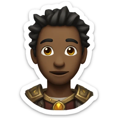 human male from world of warcraft sticker