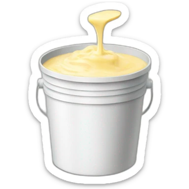 a bucket filled with mayonnaise sticker