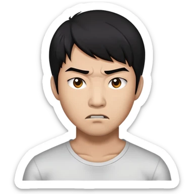 Do violence blackhair Asian man sticker