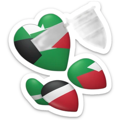 A device that inspires individuals to make ultimate sacrifices for the protection of their communities holding a palestinian flag sticker