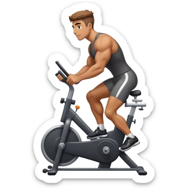buff guy stationary bike sticker
