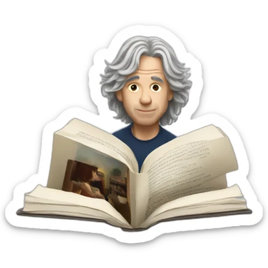 bob geldof reading a book sticker